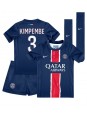 Paris Saint-Germain Presnel Kimpembe #3 Heimtrikotsatz für Kinder 2024-25 Kurzarm (+ Kurze Hosen)